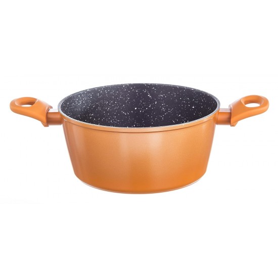 Nouvetta Flame Guard Forged Casserole with Lid(22 cm) and 3.5mm Thickness, Copper