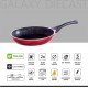 Nouvetta Diecast Non-Stick Fry Pan with 2-Way Non-Stick Coating,24 cm, 4.5 mm Thickness(Induction and Gas Stove Compatible), Red & Black