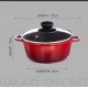 Nouvetta Die Cast Casserole with Lid (20 cm) and 4.5mm Thickness, Red & Black