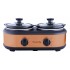 Nouvetta Gourmet Stainless Steel Slow Cooker Twin Pot 240W, 2 X 1.25 Liter (COPPER)