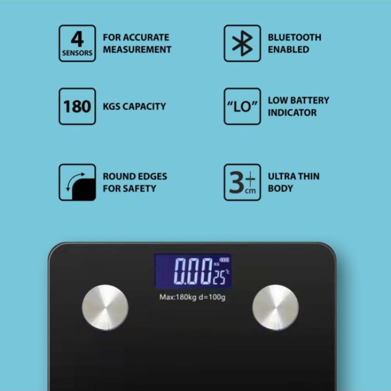 Nouvetta Nouvetta Bluetooth Digital Personal Smart Weighing Scale( Dark Grey) NWC-19178 Dark Grey Nouvetta Nouvetta Bluetooth Digital Personal Smart Weighing Scale( Dark Grey) NWC-19178 Dark Grey