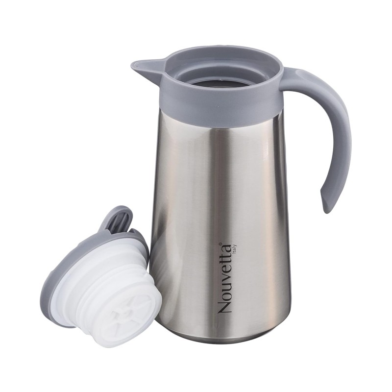 Nouvetta Amaze Hot and Cold Stainless Steel Teapot, Vaccum Insulated Kettle, 1000 ml, Steel