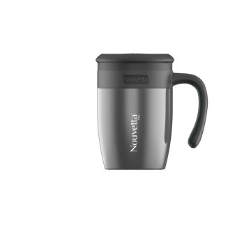 Nouvetta Stricker Vacuum Insulated Double Wall Stainless Steel Mug, 450ML (Grey)