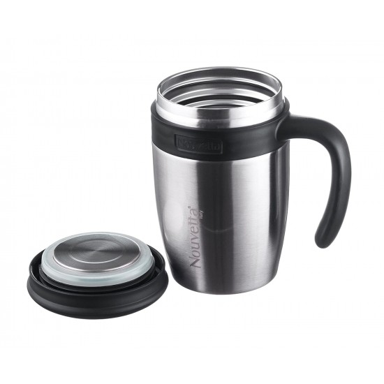 Nouvetta Stricker Vacuum Insulated Double Wall Stainless Steel Mug, 450ML (Grey)