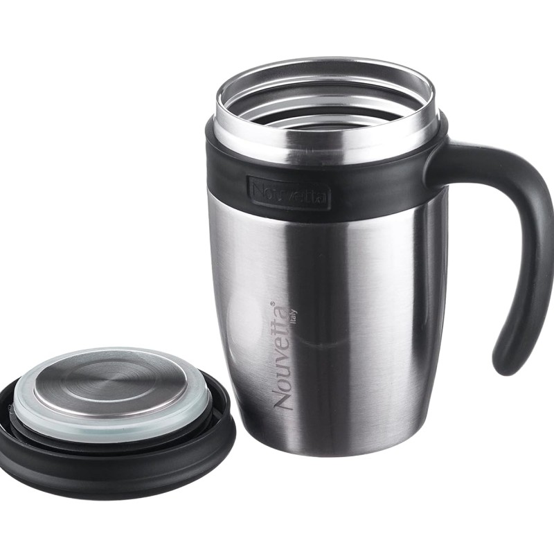 Nouvetta Stricker Vacuum Insulated Double Wall Stainless Steel Mug, 450ML (Grey) Nouvetta Stricker Vacuum Insulated Double Wall Stainless Steel Mug, 450ML (Grey)