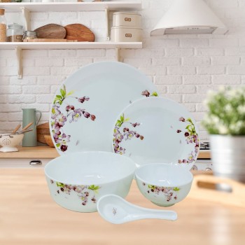 Sanjeev Kapoor 33 PC WHITE CORELLE SHAPE DINNER SET