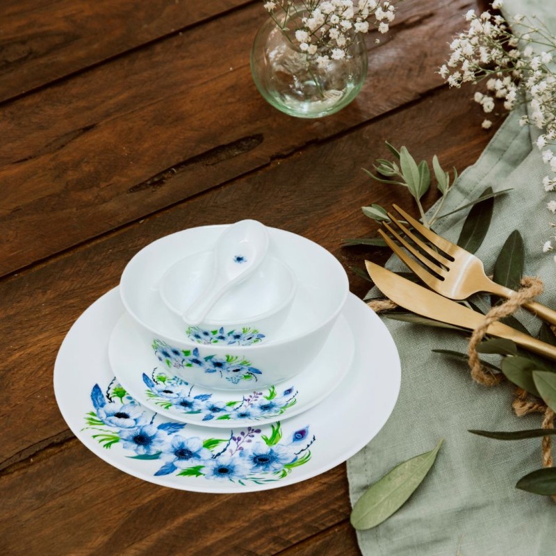 Sanjeev Kapoor 33 PC WHITE CORELLE SHAPE DINNER SET