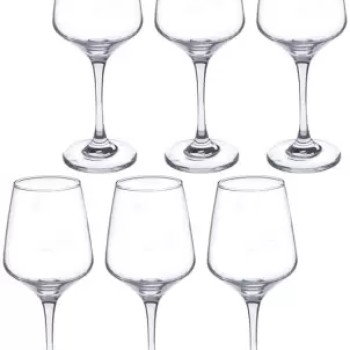 Sanjeev Kapoor (Pack of 6) SKB1002 Glass Set Wine Glass  (360 ml, Glass, Clear)