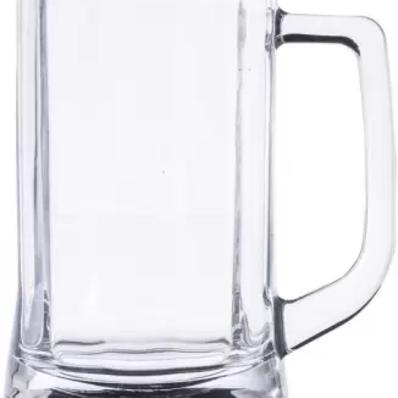 SOOGO (Pack of 6) MUNICH BEER MUG SET OF 6 PC 335ML - WITH GIFT BOX Glass Set Beer Mug  (335 ml, Glass, White)