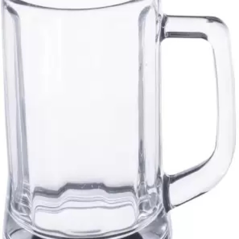 SOOGO (Pack of 6) MUNICH BEER MUG SET OF 6 PC 335ML - WITH GIFT BOX Glass Set Beer Mug  (335 ml, Glass, White)