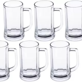 SOOGO (Pack of 6) MUNICH BEER MUG SET OF 6 PC 335ML - WITH GIFT BOX Glass Set Beer Mug (335 ml, Glass, White) SOOGO (Pack of 6) MUNICH BEER MUG SET OF 6 PC 335ML - WITH GIFT BOX Glass Set Beer Mug (335 ml, Glass, White)
