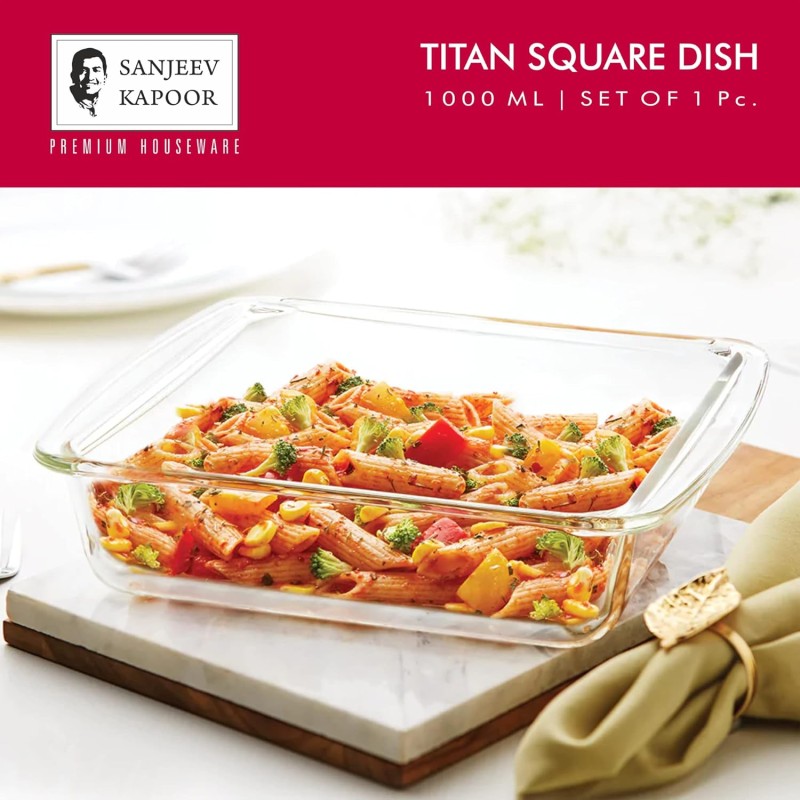 Sanjeev Kapoor Titan 1PC Square Dish 1000ML