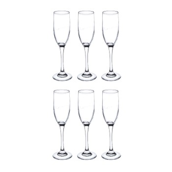 Sanjeev Kapoor Infinity Goblet Wine,Juice Glass for Party 190ML Set of 6 PCS, Transparent (SKB1003)