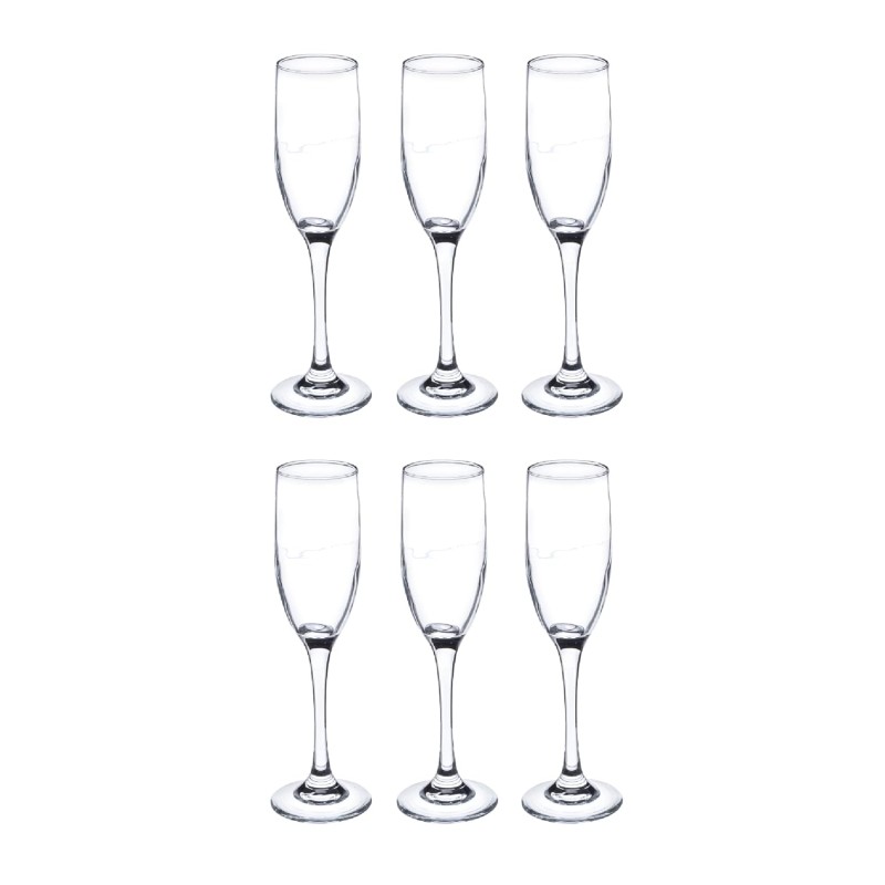 Sanjeev Kapoor Infinity Goblet Wine,Juice Glass for Party 190ML Set of 6 PCS, Transparent (SKB1003)