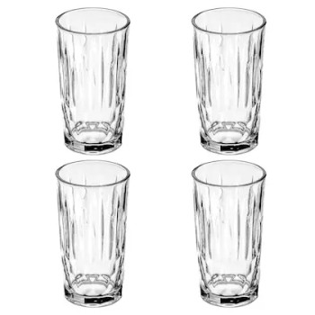 Sanjeev Kapoor Gems Transparent Water Glass 260 ml 4 pcs (SKB1062)