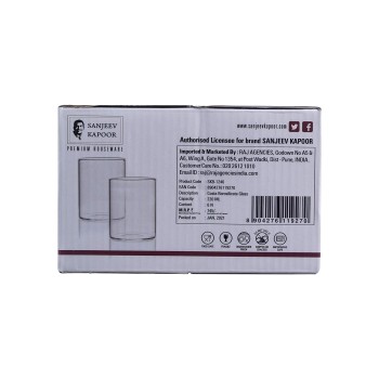 Sanjeev KapoorCOSTA Borosilicate Glass 220ML Set of 6 PCS Sanjeev KapoorCOSTA Borosilicate Glass 220ML Set of 6 PCS
