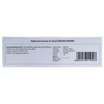 Sanjeev Kapoor Aveo Rectangle Glass Dish 1600 ml