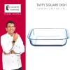 Sanjeev Kapoor Taffy Borosilicate,Glass,Square Serving,Backing Dish 1600ML