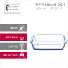 Sanjeev Kapoor Taffy Borosilicate,Glass,Square Serving,Backing Dish 1600ML