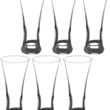 Sanjeev Kapoor (Pack of 6) SKB1375 Glass Set Water/Juice Glass  (350 ml, Glass, Clear)