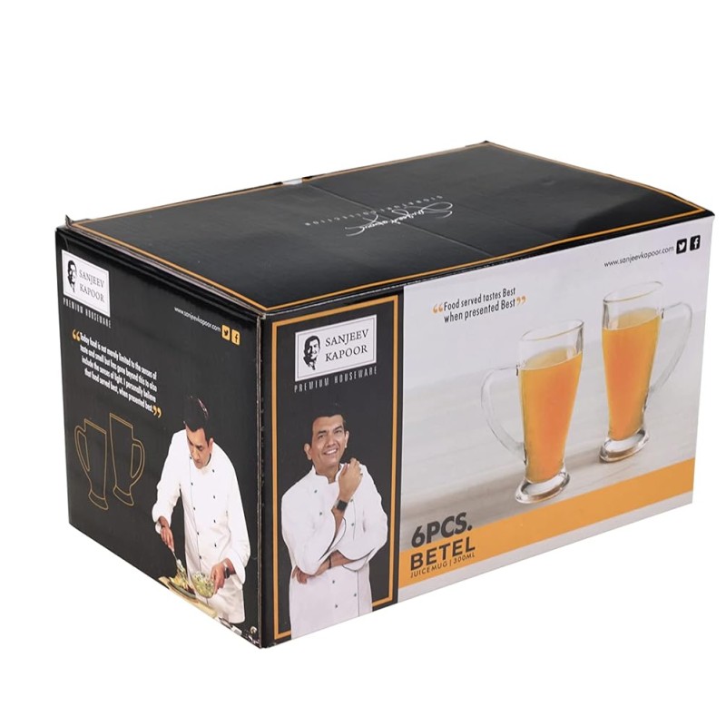 Sanjeev Kapoor Betel Juice Mug Set of 6 Pcs 285ML