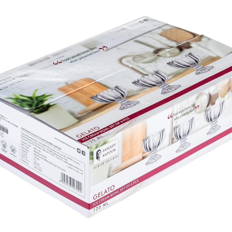 Sanjeev Kapoor - Gelato Icecream Bowl Set of 6Pcs 120ML