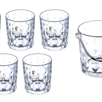 Sanjeev Kapoor Tokyo Ice Bucket Set of 8 Pcs, for Bar and Home, Big Size Ice Bucket Bar Accessories and Gift Item