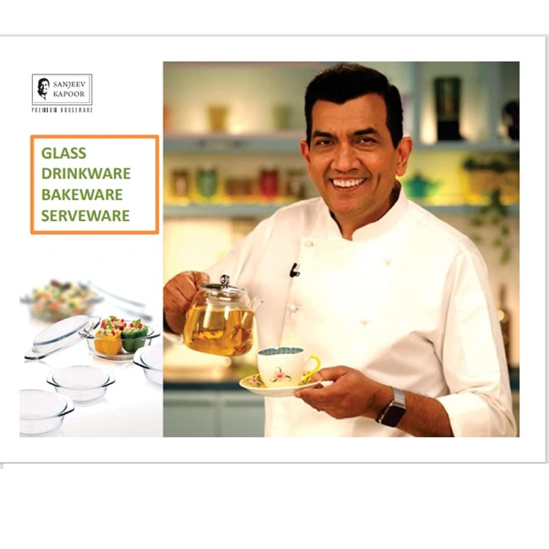 Sanjeev Kapoor Radiance Rock Glass Set, 310ml, Set of 6, Transparent