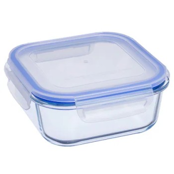 Sanjeev Kapoor Lock and Lock Clear Square Glass Container 400 ml