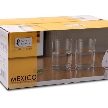 Sanjeev Kapoor | Mexico | 6 Pcs Whisky Glass | 385mlSanjeev Kapoor | Mexico | 6 Pcs Whisky Glass | 385ml