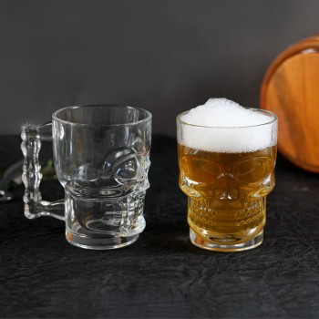 Skull Head Beer Mug 500ml Set of 6pcs