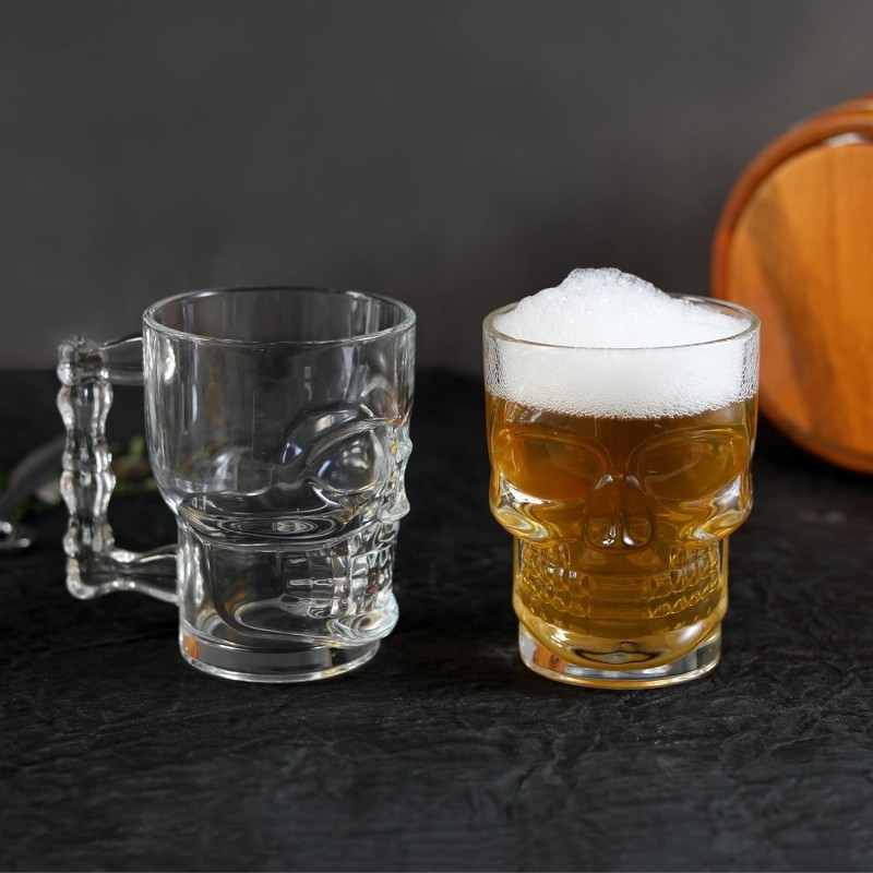 Skull Head Beer Mug 500ml Set of 6pcs