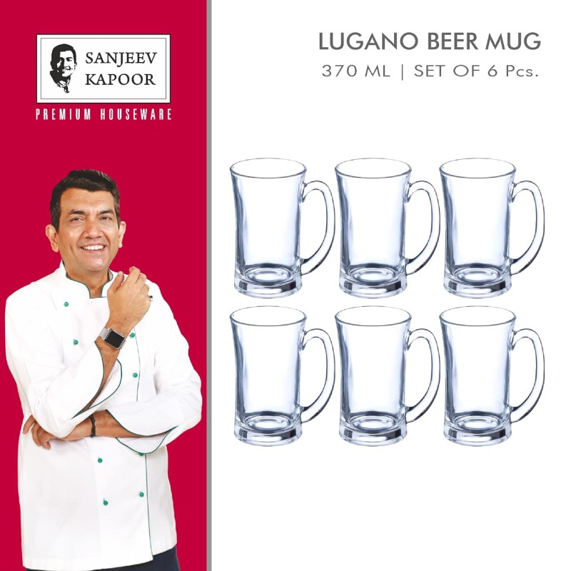 Sanjeev Kapoor Lugano Beer Mug 370 ml