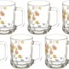 SOOGO (Pack of 6) Pearly Printed Glass Mug Set of 6 Pcs 260ML - WITH GIFT BOX Glass Set Hot Beverage Glass (260 ml, Glass, White) SOOGO (Pack of 6) Pearly Printed Glass Mug Set of 6 Pcs 260ML - WITH GIFT BOX Glass Set Hot Beverage Glass (260 ml, Glass, White)