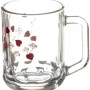 SOOGO (Pack of 6) Castor Printed Glass Mug Set of 6 Pcs 260ML - WITH GIFT BOX Glass Set Hot Beverage Glass  (260 ml, Glass, White)