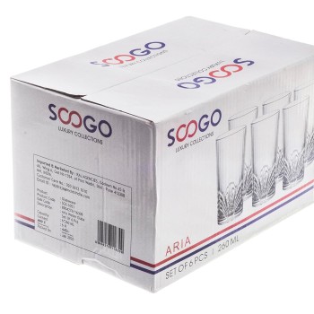 ARIA Water Glass Set of 6 PC 260 ML ARIA Water Glass Set of 6 PC 260 ML