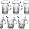 SOOGO (Pack of 6) Cane Juice Mug Set of 6 Pcs 160ML - WITH GIFT BOX Glass Set Hot Beverage Glass  (160 ml, Glass, White)