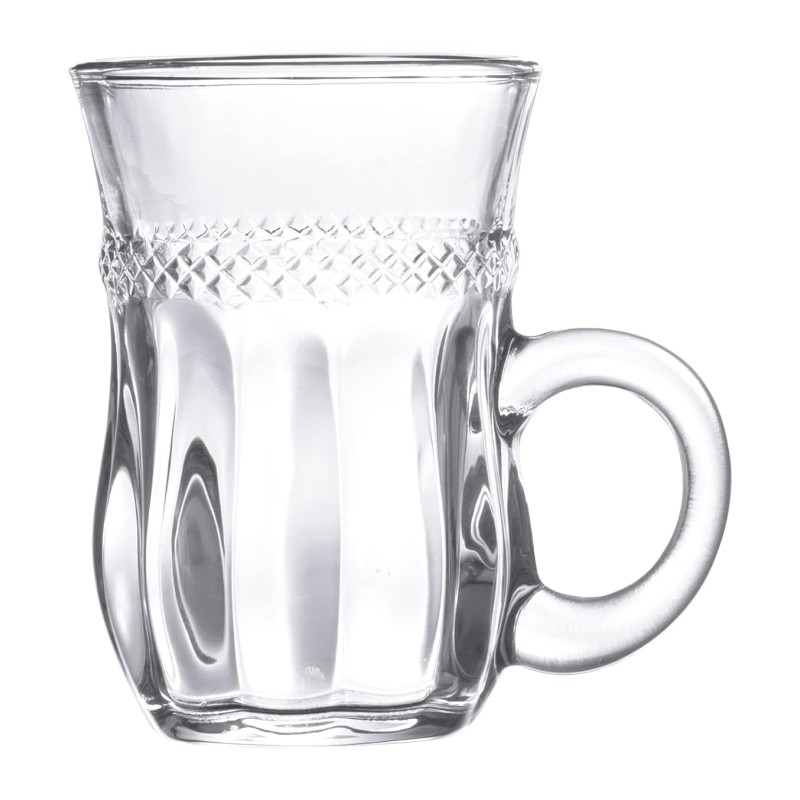 SOOGO Hazel Juice Mug,Set of 6 pcs,140 ml Capacity,Transparent,for Juice,Home,Party,Hotel and restuarants