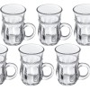 SOOGO Hazel Juice Mug,Set of 6 pcs,140 ml Capacity,Transparent,for Juice,Home,Party,Hotel and restuarants