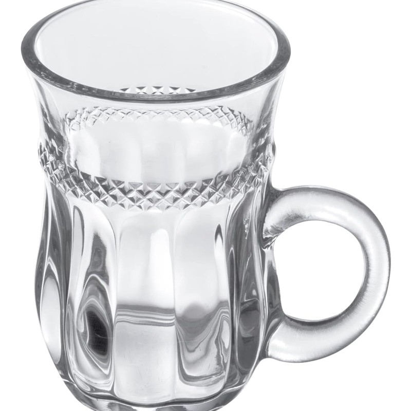 SOOGO Hazel Juice Mug,Set of 6 pcs,140 ml Capacity,Transparent,for Juice,Home,Party,Hotel and restuarants