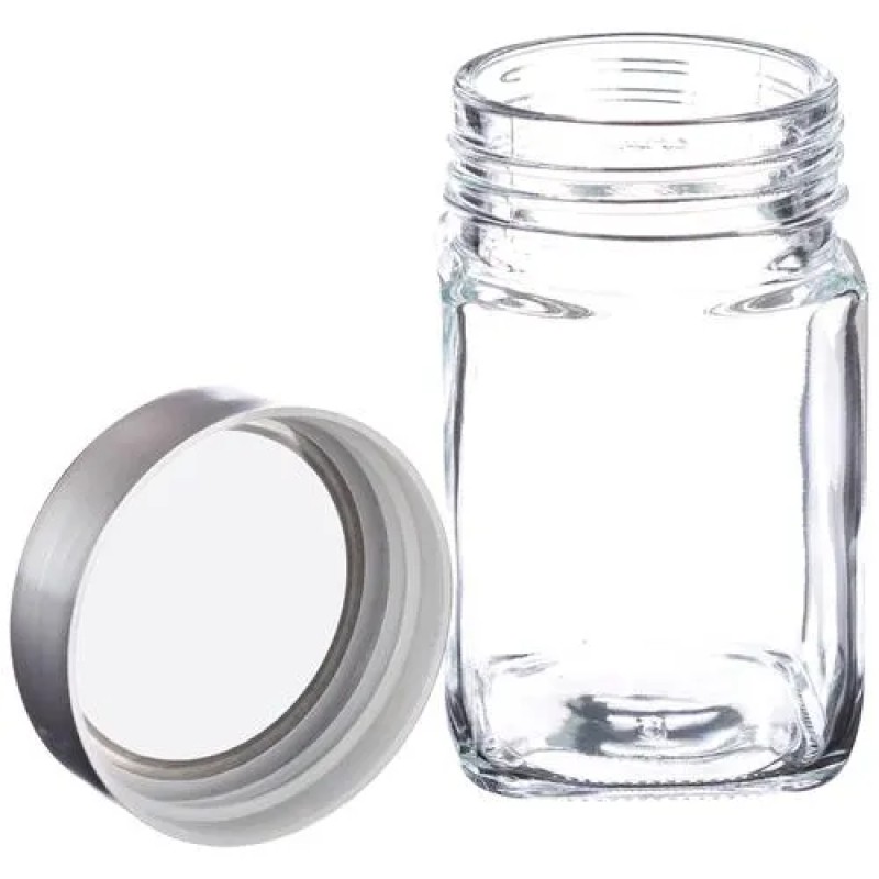 Soogo Square Jars - High Quality Glass, Plain, 310 ml (Set of 3) Soogo Square Jars - High Quality Glass, Plain, 310 ml (Set of 3)