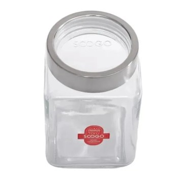 Soogo Cube Jar, Storage Jar - Transparent, 1 L Soogo Cube Jar, Storage Jar - Transparent, 1 L