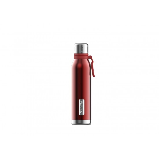 Nouvetta Spice Double Wall Stainless Steel Flask Bottle, 750 ml-Red