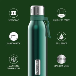 Nouvetta Spice Double Wall Stainless Steel Flask Bottle, 1000 ml- Copper