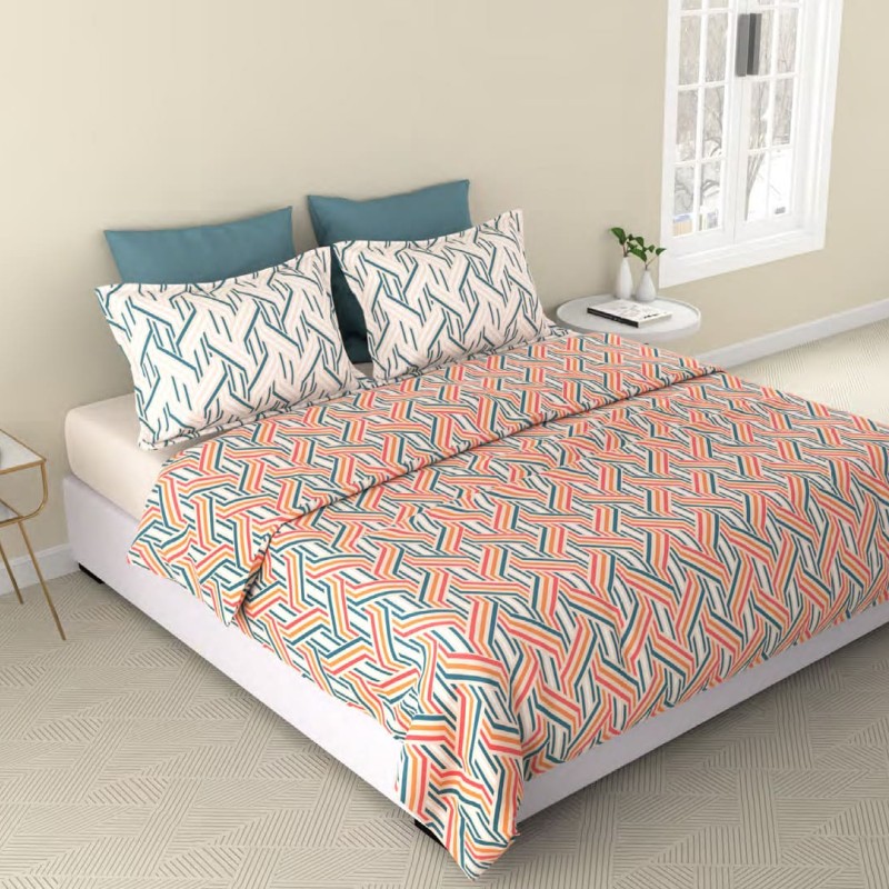 Raymond Home Vision 144 TC King Size Bedsheet with 2 Pillow Covers Raymond Home Vision 144 TC King Size Bedsheet with 2 Pillow Covers