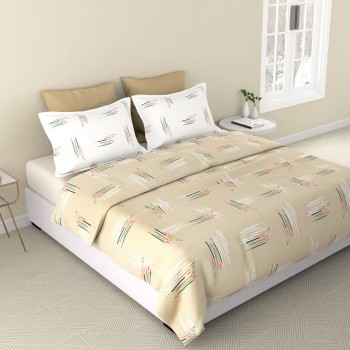 Raymond Home Vision 144 TC King Size Bedsheet with 2 Pillow Covers