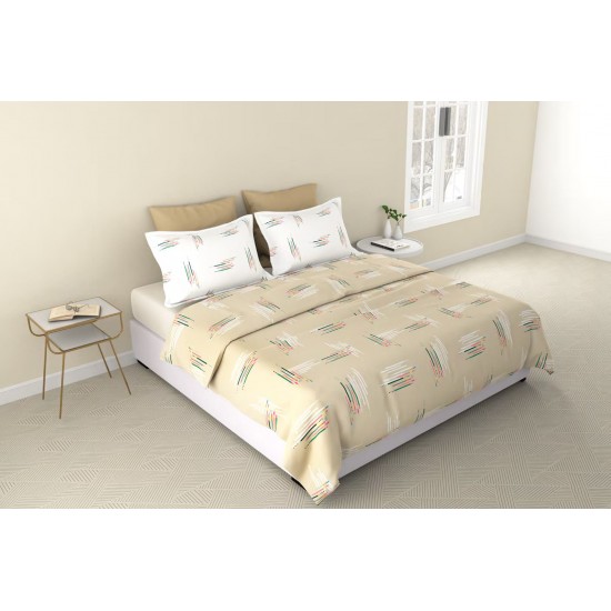 Raymond Home Vision 144 TC King Size Bedsheet with 2 Pillow Covers