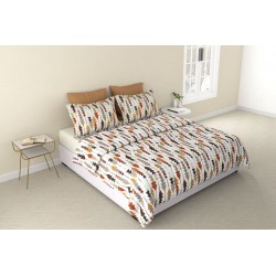 Raymond Home Vision 144 TC King Size Bedsheet with 2 Pillow Covers