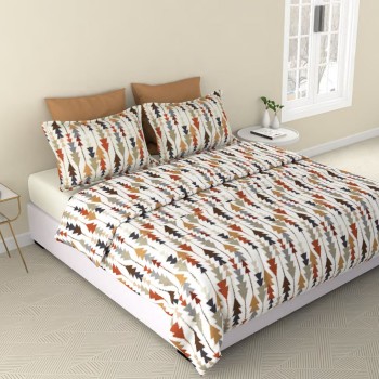 Raymond Home Vision 144 TC King Size Bedsheet with 2 Pillow Covers