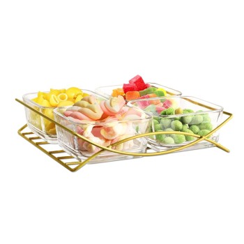 Yamasin 4 PCS Laffy Glass Bowl Set - Exquisite Glass Bowls Paired 